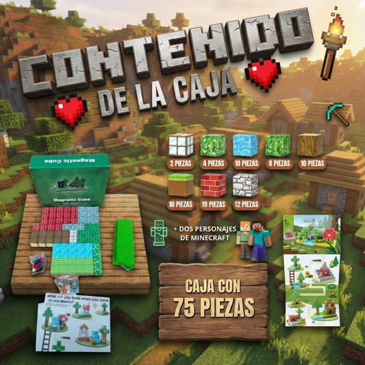 Bloques Magnéticos 75 Piezas | Block Craft™