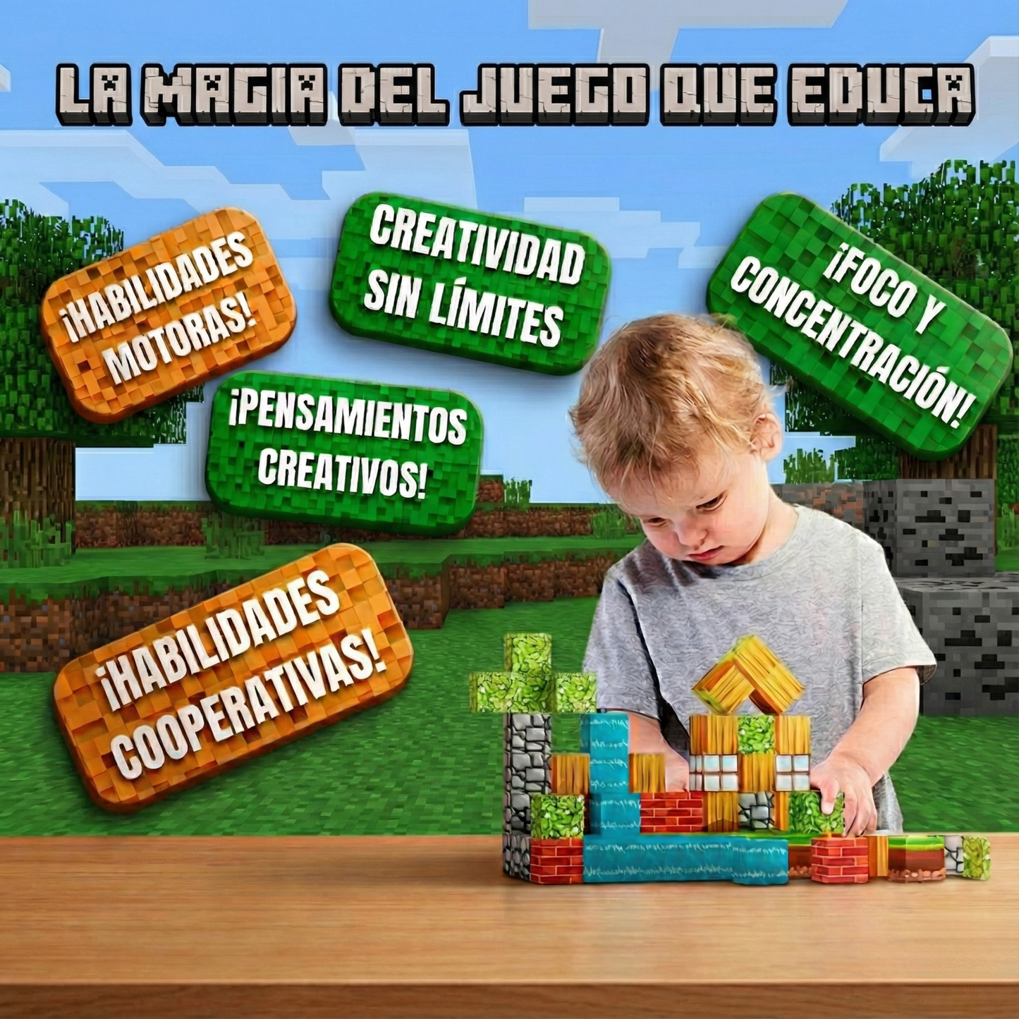 Bloques Magnéticos 75 Piezas | Block Craft™