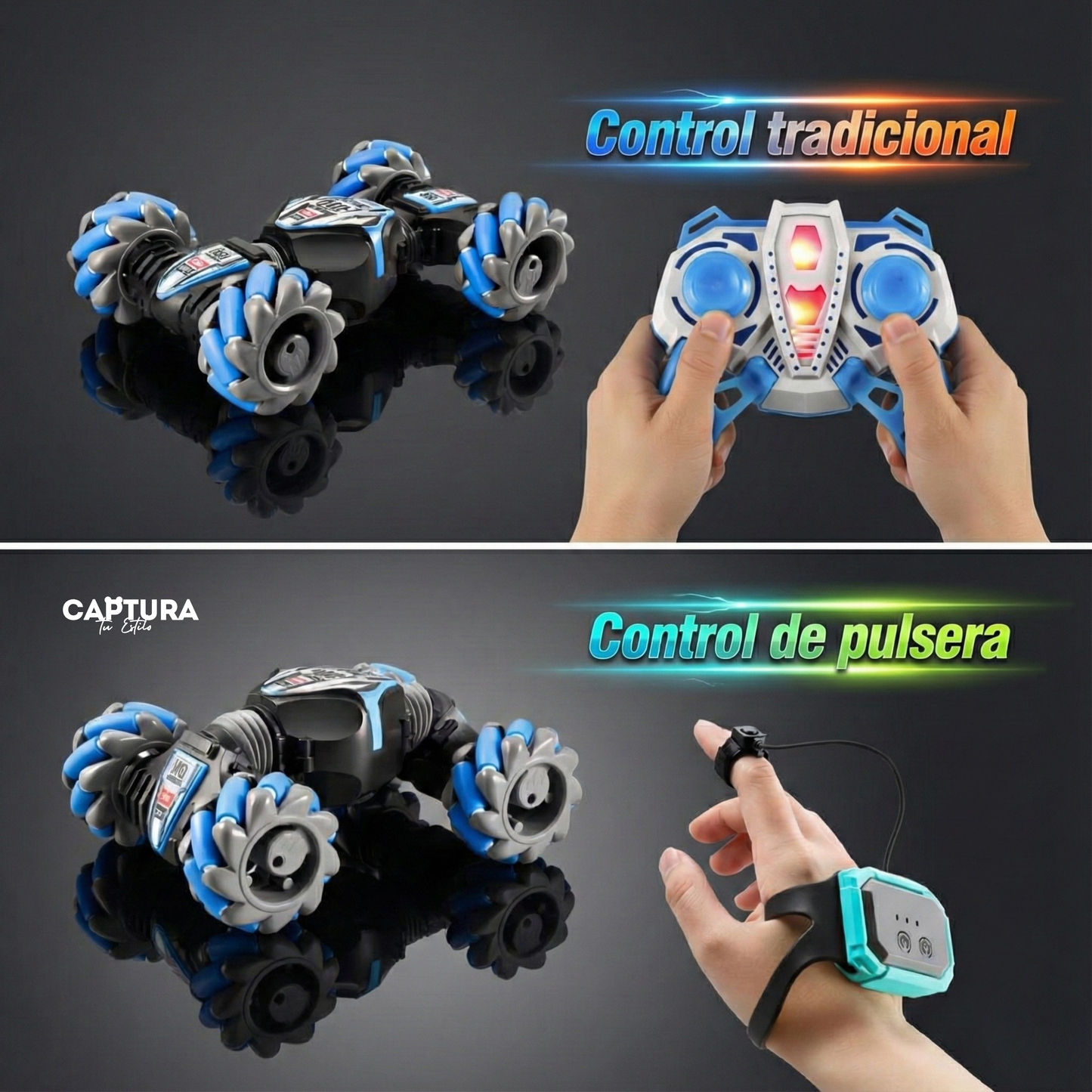 Auto 4x4 con sensor de mano - Twister Drift 360™: Edición Gestual RGB